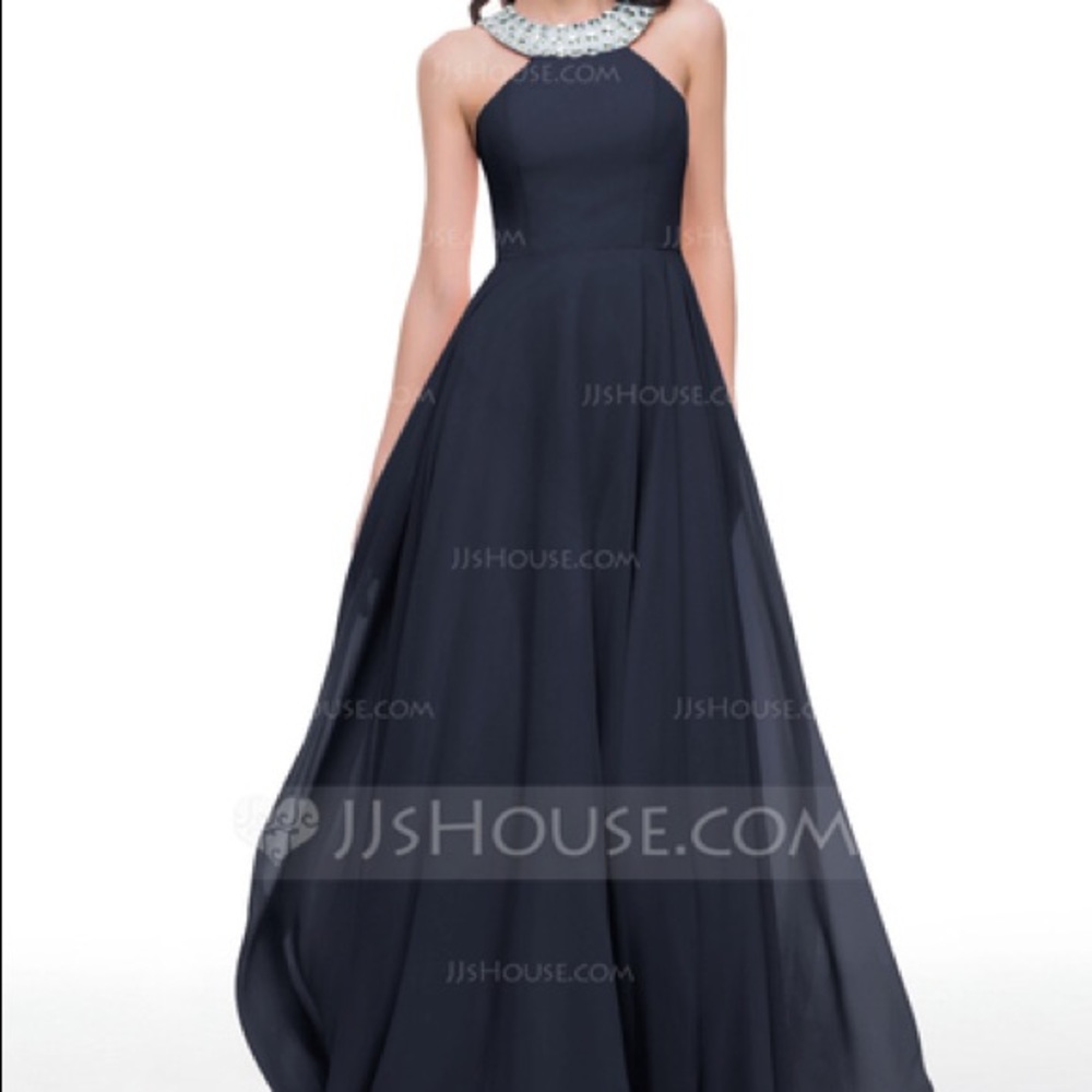 navy blue prom dress from jj’s house
